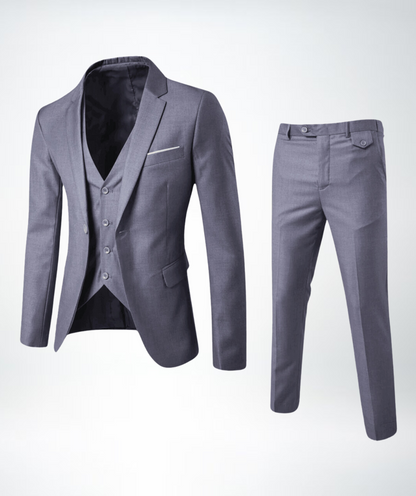 Robe élégante coupe slim en mélange de laine col revers trois pièces
