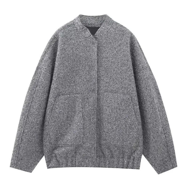 Veste oversize en polaire avec poches pour femme