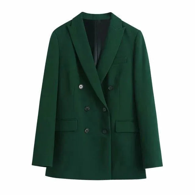 Blazer vert femme moderne décontracté élégant