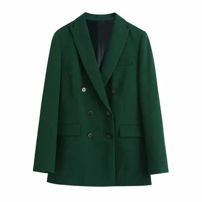 Blazer vert femme moderne décontracté élégant