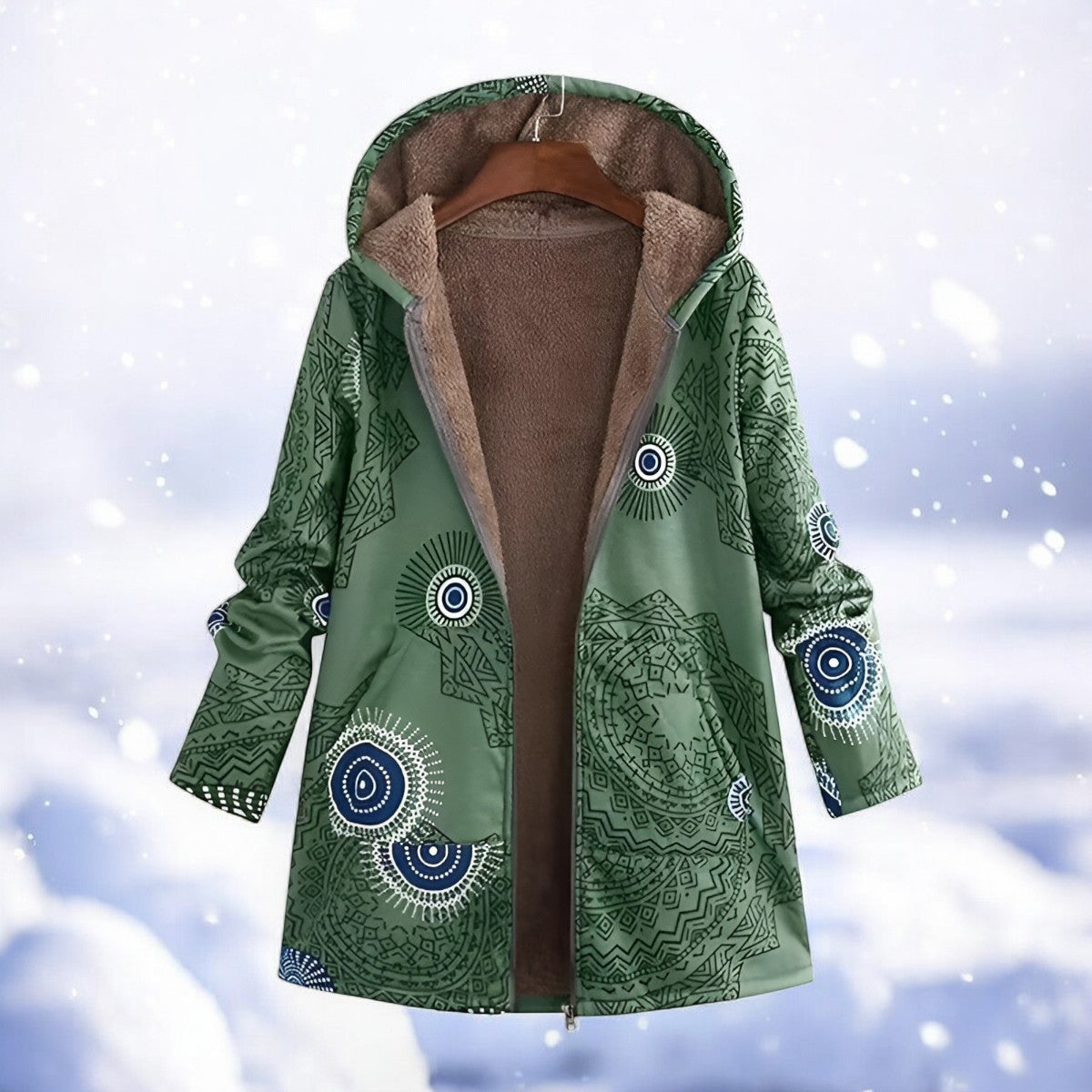 Parka d'hiver rouge chaud pour femme