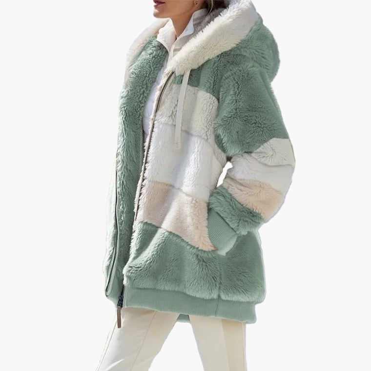 Veste d'hiver élégante à rayures