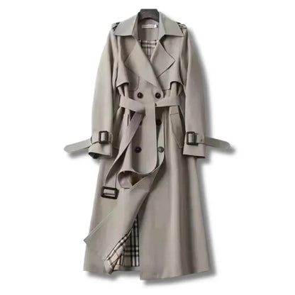 Trench-coat élégant pour femme avec ceinture hiver