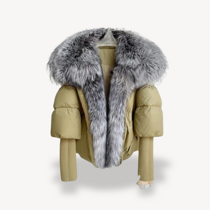 Veste d'hiver élégante en fausse fourrure pour femmes