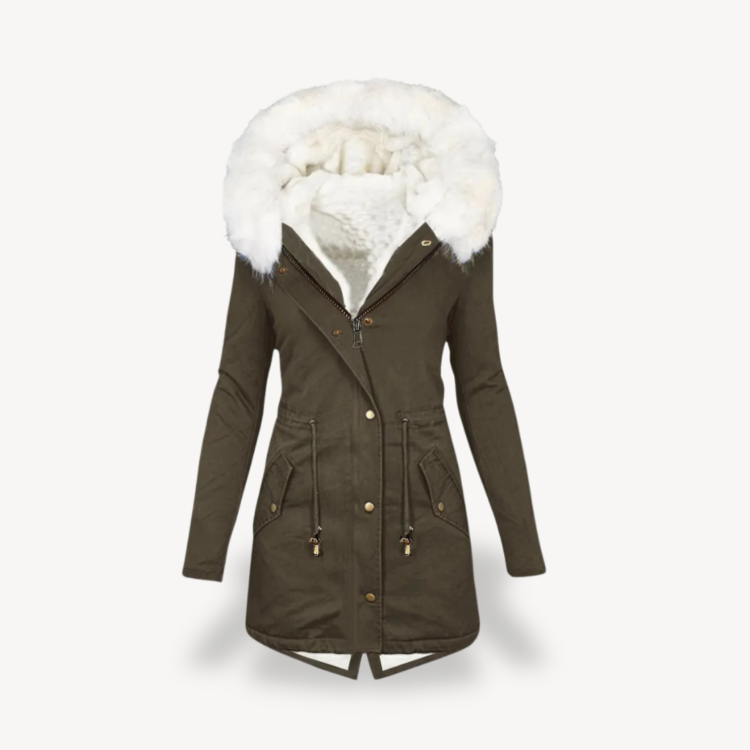 Parka en fausse fourrure pour femme, manteau d'hiver