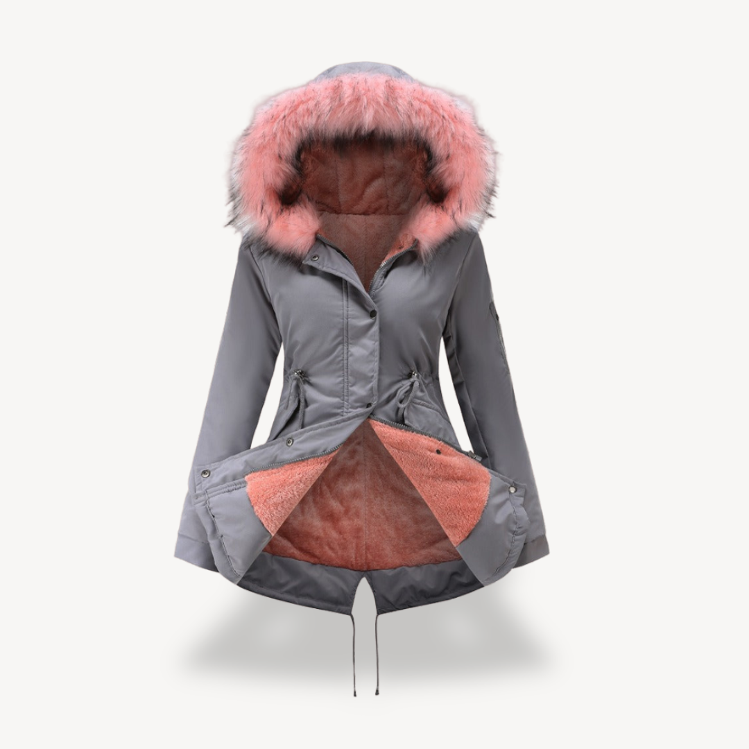 Parka d'hiver en fausse fourrure pour femmes
