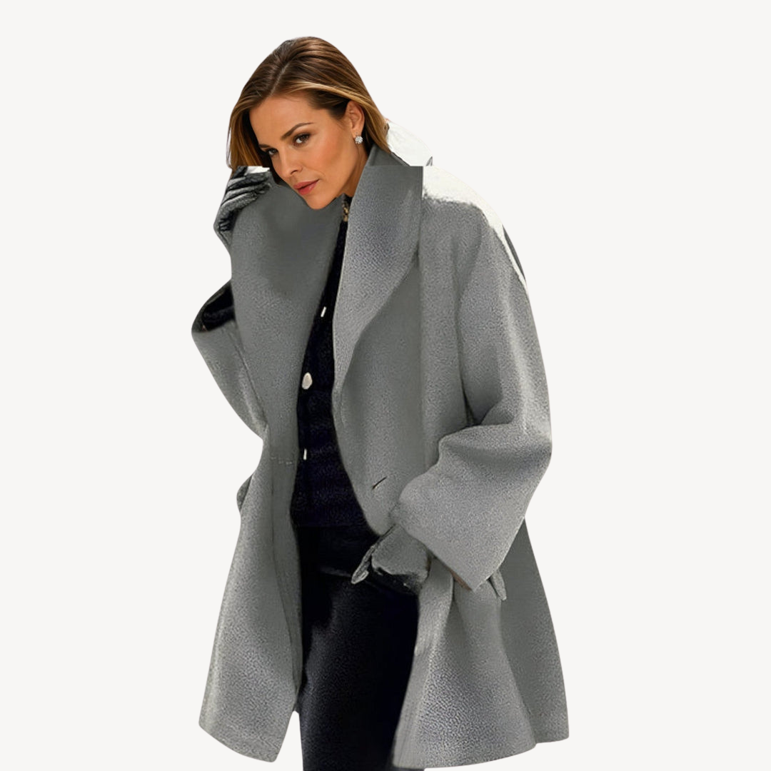 Manteau en laine grande taille élégant pour femme