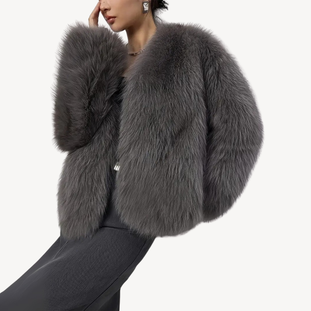 Manteau d'hiver en fausse fourrure élégant pour femmes
