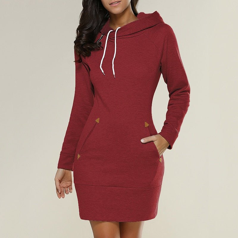 Robe longue à capuche Chic Décontracté
