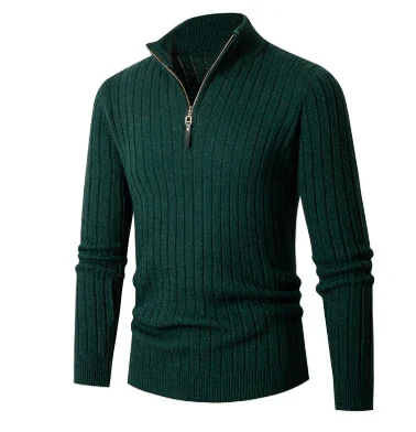Pull pour homme, demi-zip, sportif