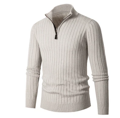 Pull pour homme, demi-zip, sportif