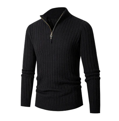 Pull pour homme, demi-zip, sportif