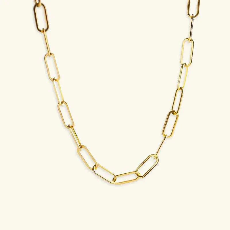 Glänzende Damen Halskette 14 Karat Gold - IdealeKleiden