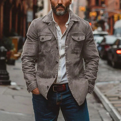 Blouson en cuir élégant style vintage