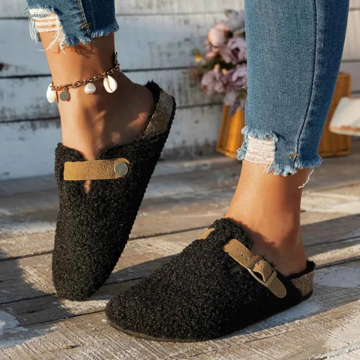 Chaussons chauds d'hiver pour femmes