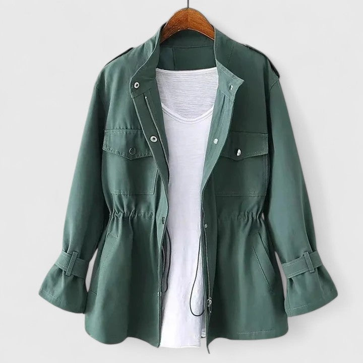 Manteau safari femme manches longues élégant