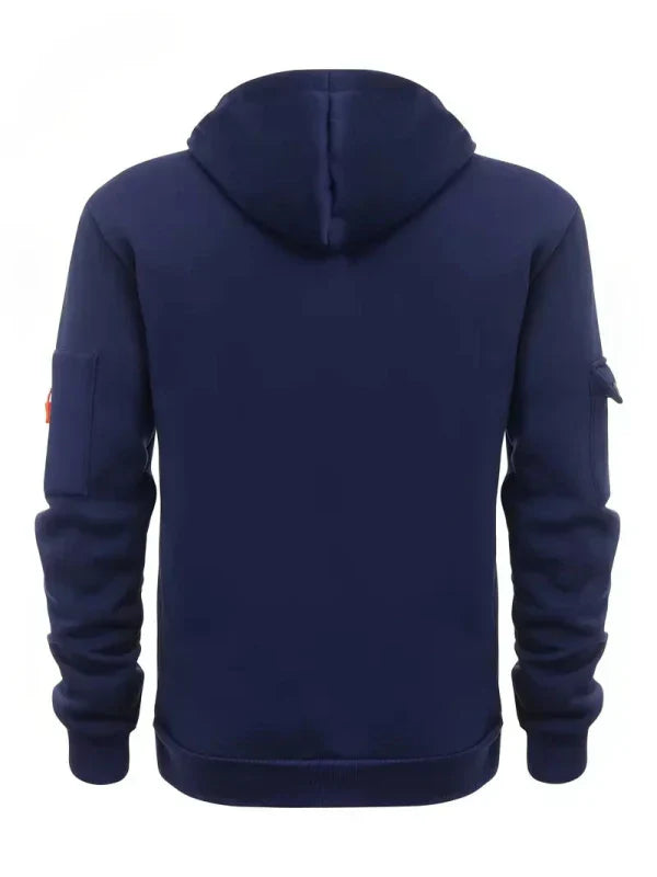 Praktischer Hoodie Reißverschluss Sportlich - IdealeKleiden