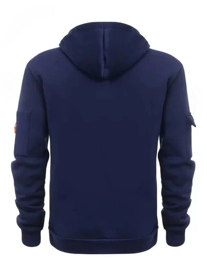 Praktischer Hoodie Reißverschluss Sportlich - IdealeKleiden