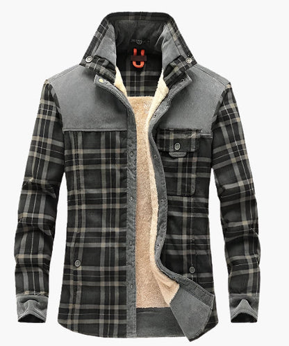 Veste bûcheron en flanelle homme, doublée polaire