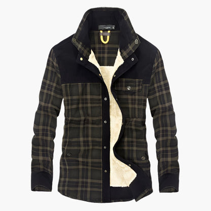 Veste bûcheron en flanelle homme, doublée polaire