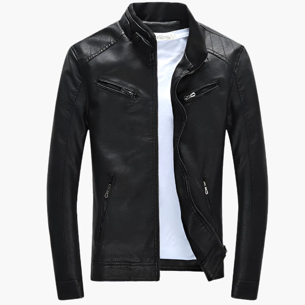 Blouson en cuir élégant, moderne et décontracté