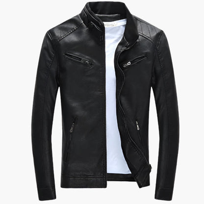 Blouson en cuir élégant, moderne et décontracté