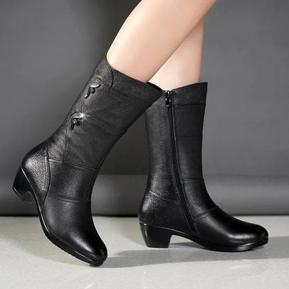 Bottines à talons hauts compensées pour femmes