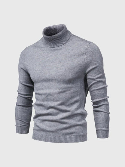 Col roulé élégant en maille fine