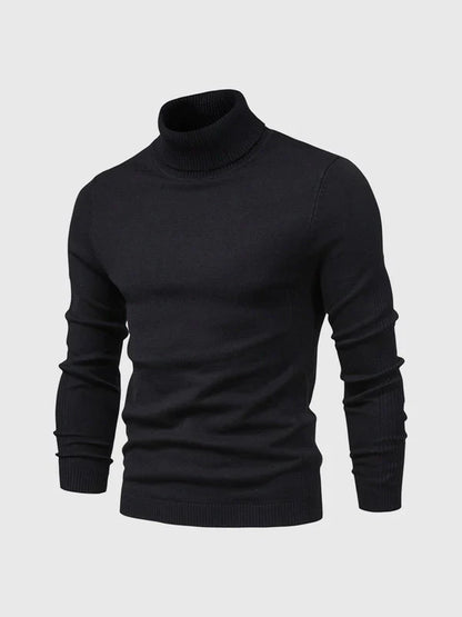 Col roulé élégant en maille fine