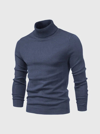 Col roulé élégant en maille fine
