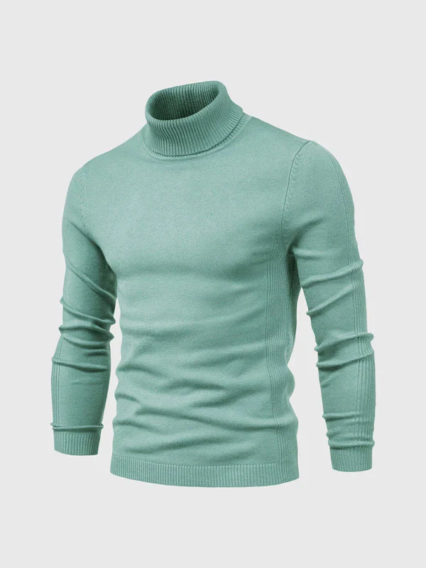 Col roulé élégant en maille fine