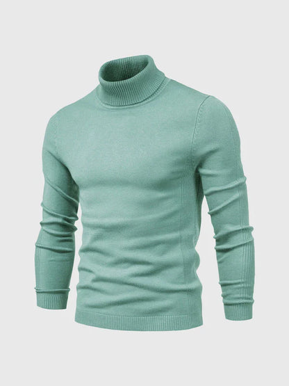 Col roulé élégant en maille fine