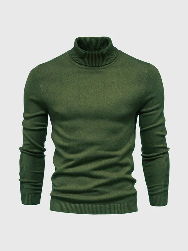 Col roulé élégant en maille fine