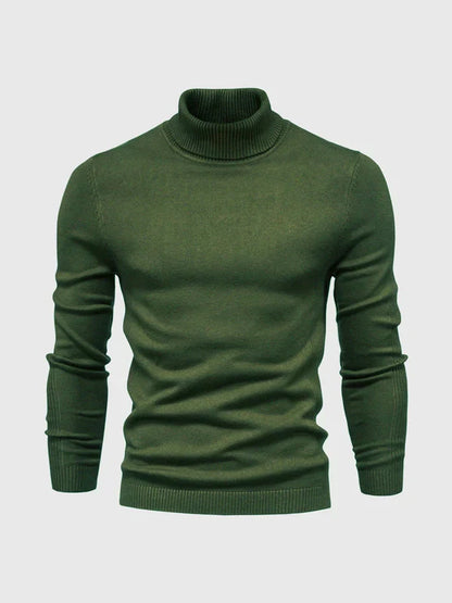 Col roulé élégant en maille fine