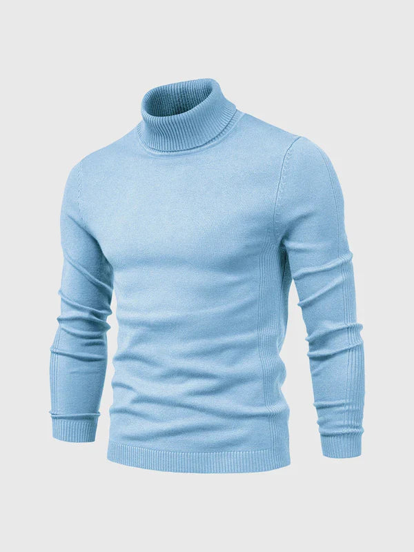 Col roulé élégant en maille fine