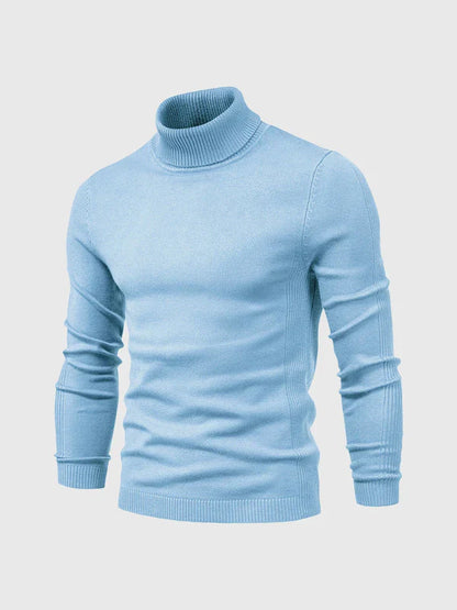Col roulé élégant en maille fine