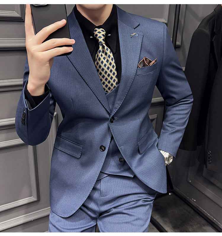 Costume business homme rayé