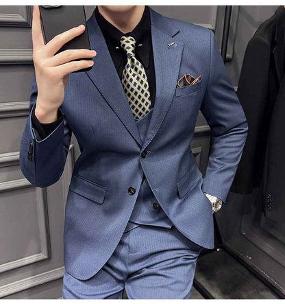 Costume business homme rayé