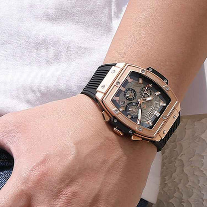 Herren Sportsuhr Chronograph Edelstahl - IdealeKleiden