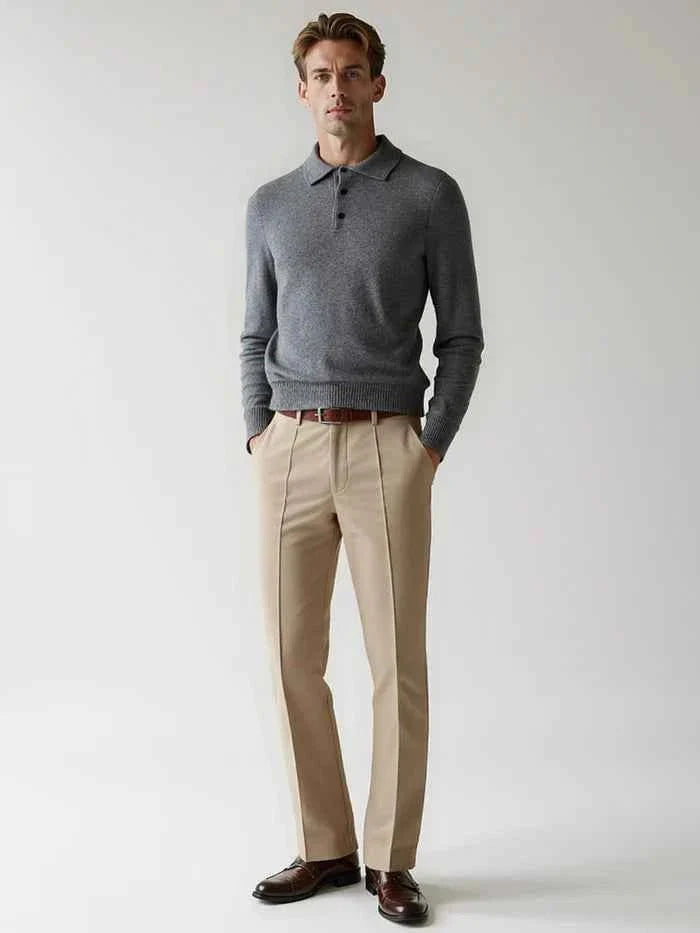Pull-over élégant boutonné pour homme