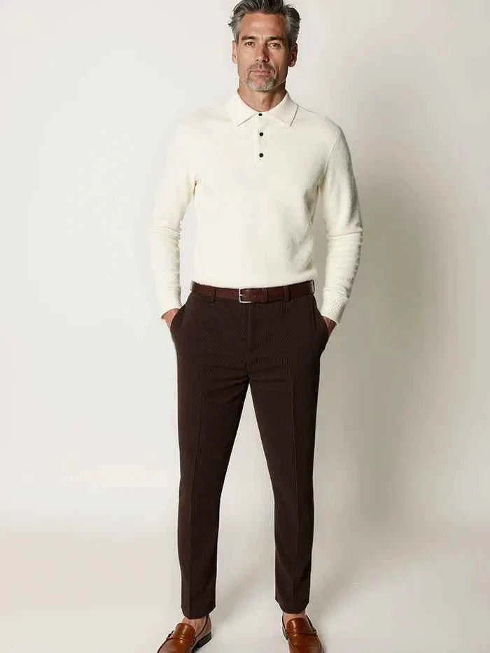 Pull-over élégant boutonné pour homme