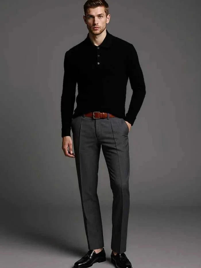 Pull-over élégant boutonné pour homme
