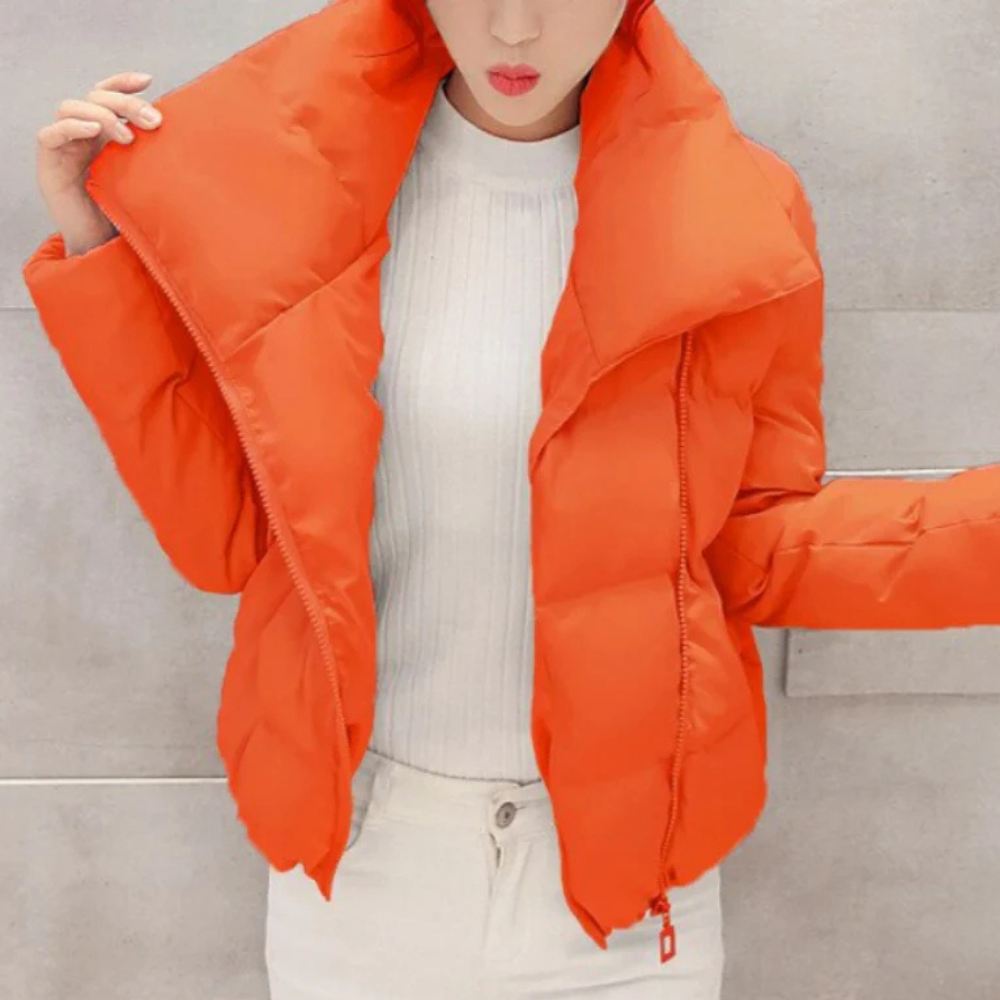 Blouson d'hiver stylé pour femme, chaud et brillant