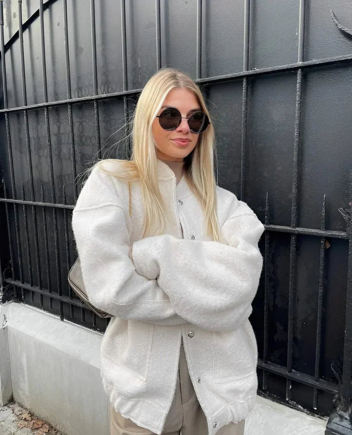 Veste en laine oversize chaude pour femmes