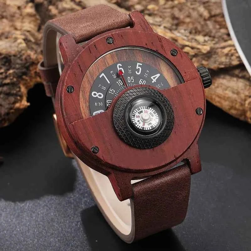 Montre bracelet en bois élégante pour homme