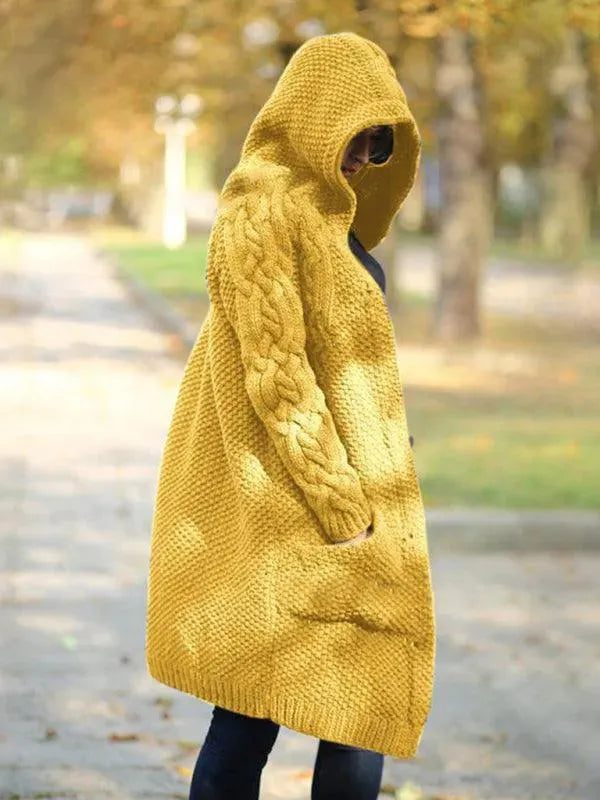 Cardigan long et chaud pour femme