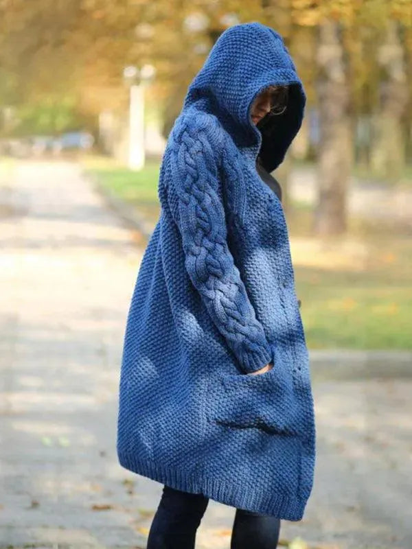 Cardigan long et chaud pour femme