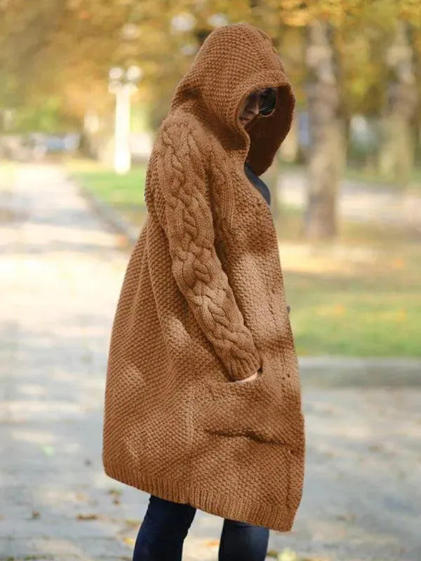 Cardigan long et chaud pour femme