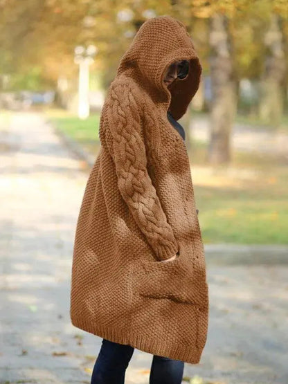 Cardigan long et chaud pour femme