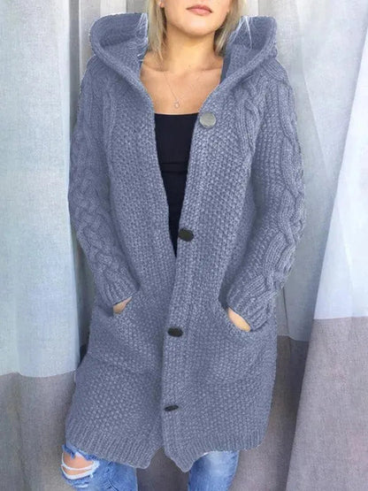 Cardigan long et chaud pour femme